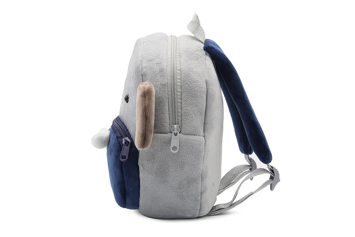 Cute Plush Little Girls Boys Animal Backpacks-Gray