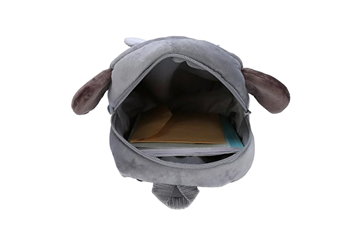Cute Plush Little Girls Boys Animal Backpacks-Gray