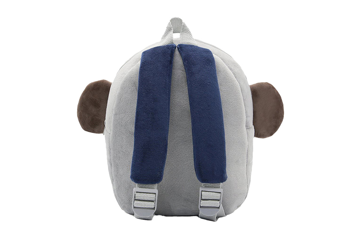 Cute Plush Little Girls Boys Animal Backpacks-Gray