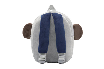 Cute Plush Little Girls Boys Animal Backpacks-Gray