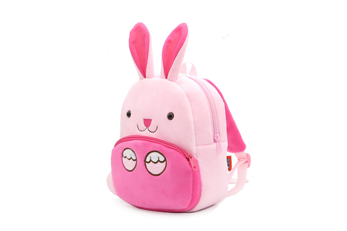 Cute Plush Little Girls Boys Animal Backpacks-Pink