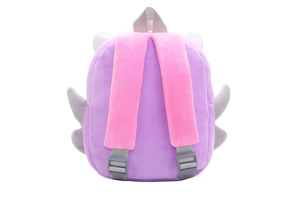Cute Plush Little Girls Boys Animal Backpacks-Purple