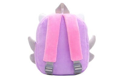 Cute Plush Little Girls Boys Animal Backpacks-Purple