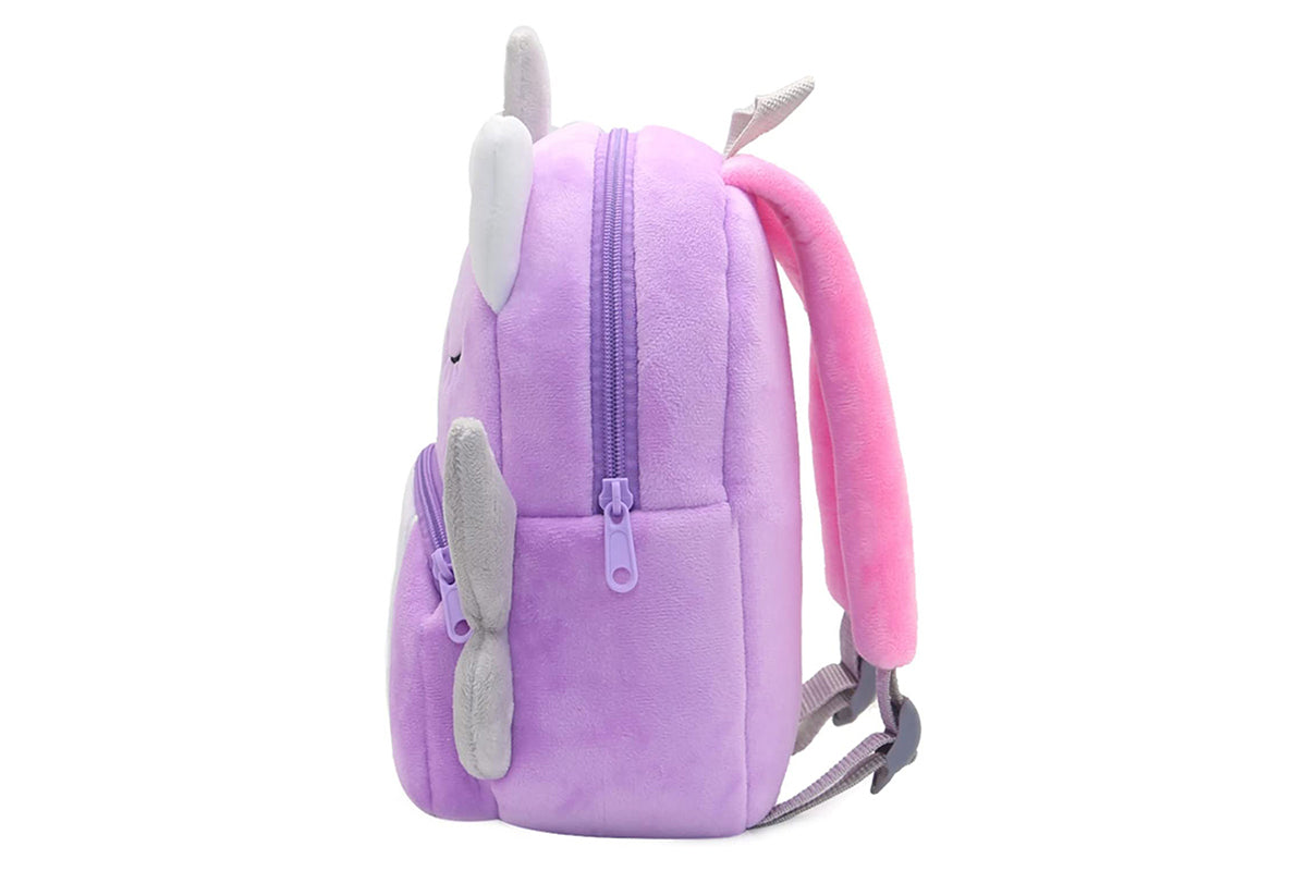 Cute Plush Little Girls Boys Animal Backpacks-Purple