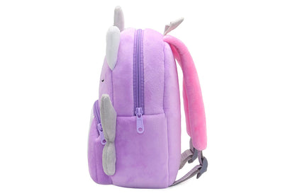 Cute Plush Little Girls Boys Animal Backpacks-Purple