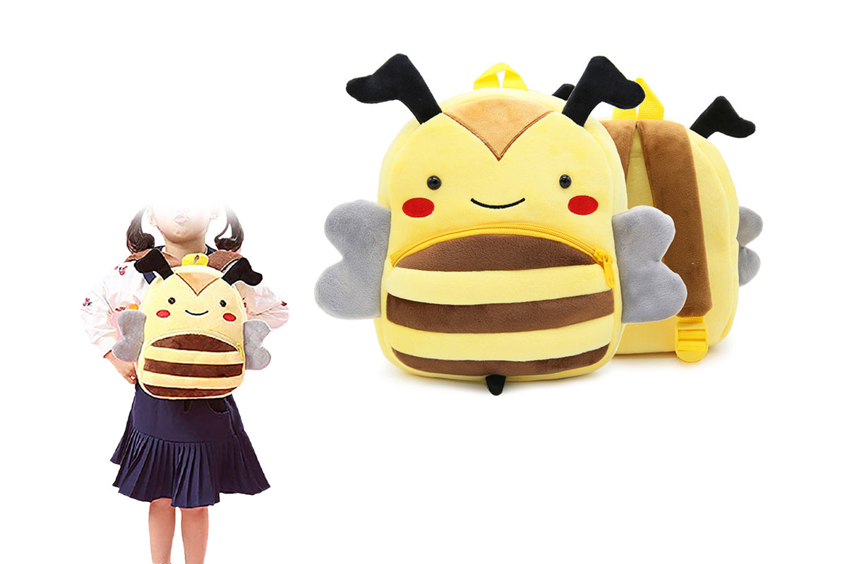 Cute Plush Little Girls Boys Animal Backpacks-Yellow
