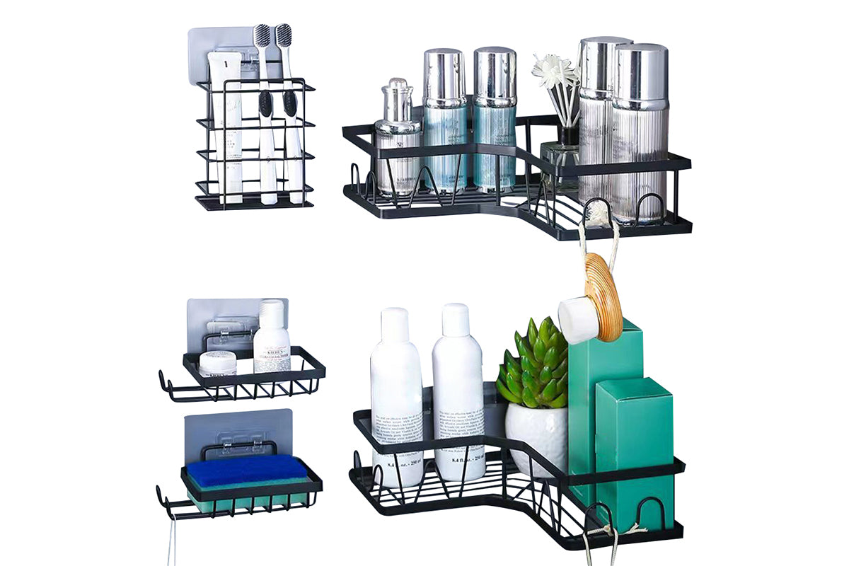 5 Pack Corner Shower Caddy Storage Shelf Stainless Organizer Shower Bathroom Holder Rack Bathroom Organizer
