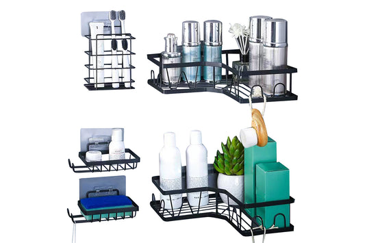 5 Pack Corner Shower Caddy Storage Shelf Stainless Organizer Shower Bathroom Holder Rack Bathroom Organizer