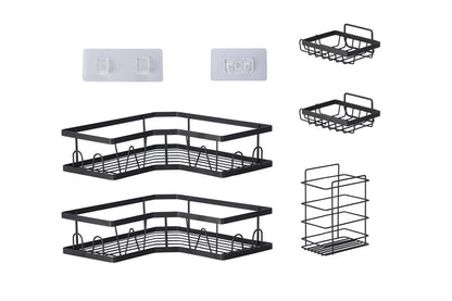 5 Pack Corner Shower Caddy Storage Shelf Stainless Organizer Shower Bathroom Holder Rack Bathroom Organizer