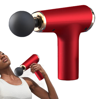 2pcs Massage Gun Deep Tissue Strike Muscle Pain and Muscle Relaxation Portable Muscle Massager -Red