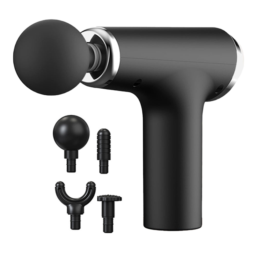 2pcs Massage Gun Deep Tissue Strike Muscle Pain and Muscle Relaxation Portable Muscle Massager -Black