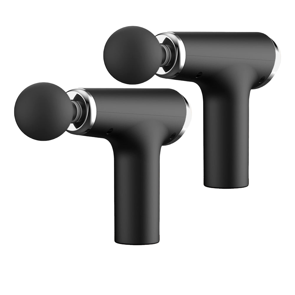 2pcs Massage Gun Deep Tissue Strike Muscle Pain and Muscle Relaxation Portable Muscle Massager -Black