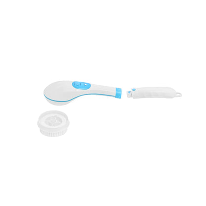 Electric Body Bath Brush Rechargeable Scrubber Shower with Long Handle for Cleanse Exfoliation -Blue
