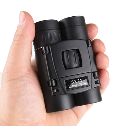 Toy Mini Compact Pocket Binoculars Folding Binoculars for Bird Watching Opera Concert Travel Hiking Outdoor Scenery-8x21