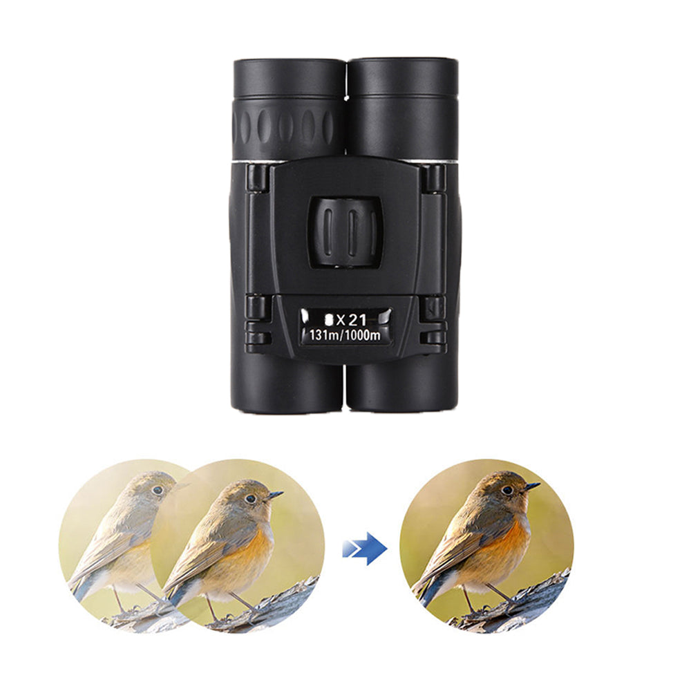 Toy Mini Compact Pocket Binoculars Folding Binoculars for Bird Watching Opera Concert Travel Hiking Outdoor Scenery-8x21
