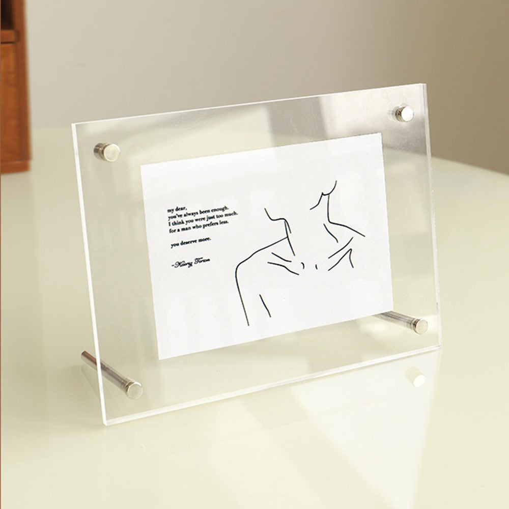 Acrylic Picture Frames Clear Photo Frame for Photo Postcards
