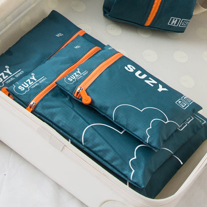 Set of 7Pcs Travel Packing Cube Pouch Clothes Storage Bags Suitcase Luggage Organizer -Green