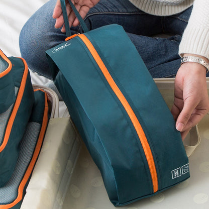 Set of 7Pcs Travel Packing Cube Pouch Clothes Storage Bags Suitcase Luggage Organizer -Green