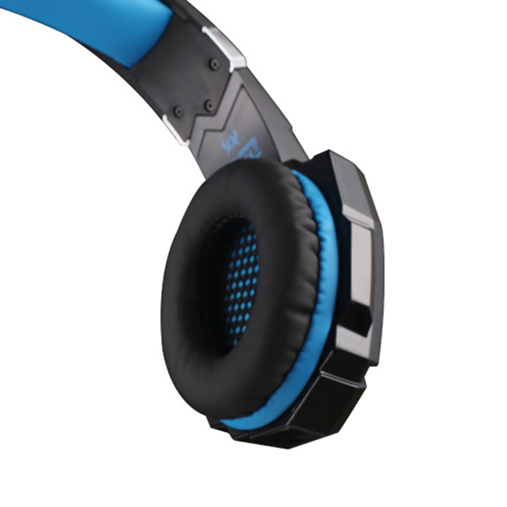 Gaming Headset Headset 3.5mm Gaming Headset MIC LED Headphones Surround for PC Mac Laptop Phone -Blue