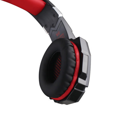 Gaming Headset Headset 3.5mm Gaming Headset MIC LED Headphones Surround for PC Mac Laptop Phone -Red