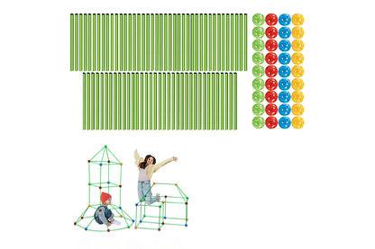 Toy 242Pcs Kids Fort Building Kit Building Toys DIY Castles Tunnels Play Tent
