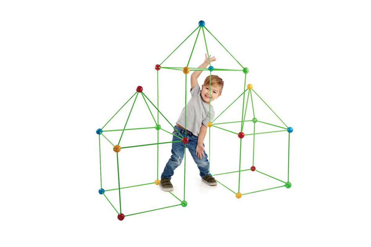 Toy 242Pcs Kids Fort Building Kit Building Toys DIY Castles Tunnels Play Tent