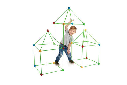 Toy 242Pcs Kids Fort Building Kit Building Toys DIY Castles Tunnels Play Tent