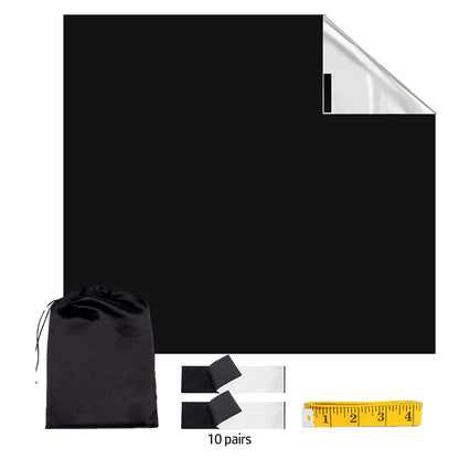 2 Pieces Portable Blackout Shades Temporary Window Curtains