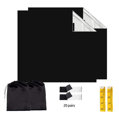2 Pieces Portable Blackout Shades Temporary Window Curtains