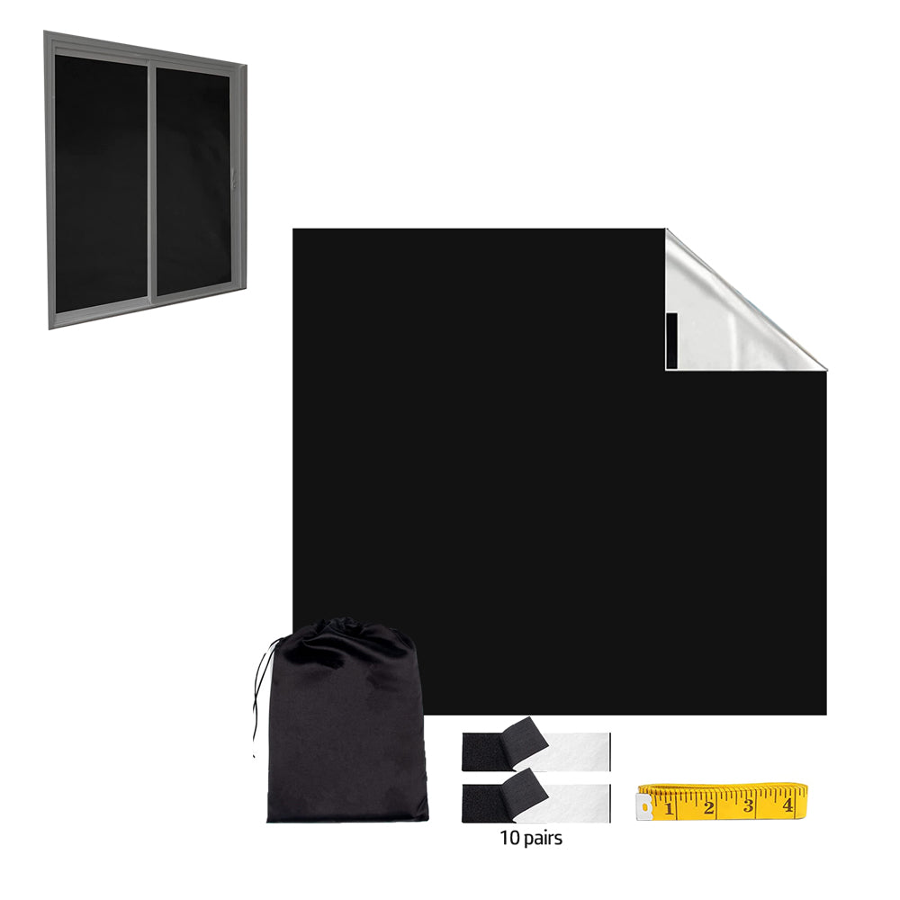2 Pieces Portable Blackout Shades Temporary Window Curtains