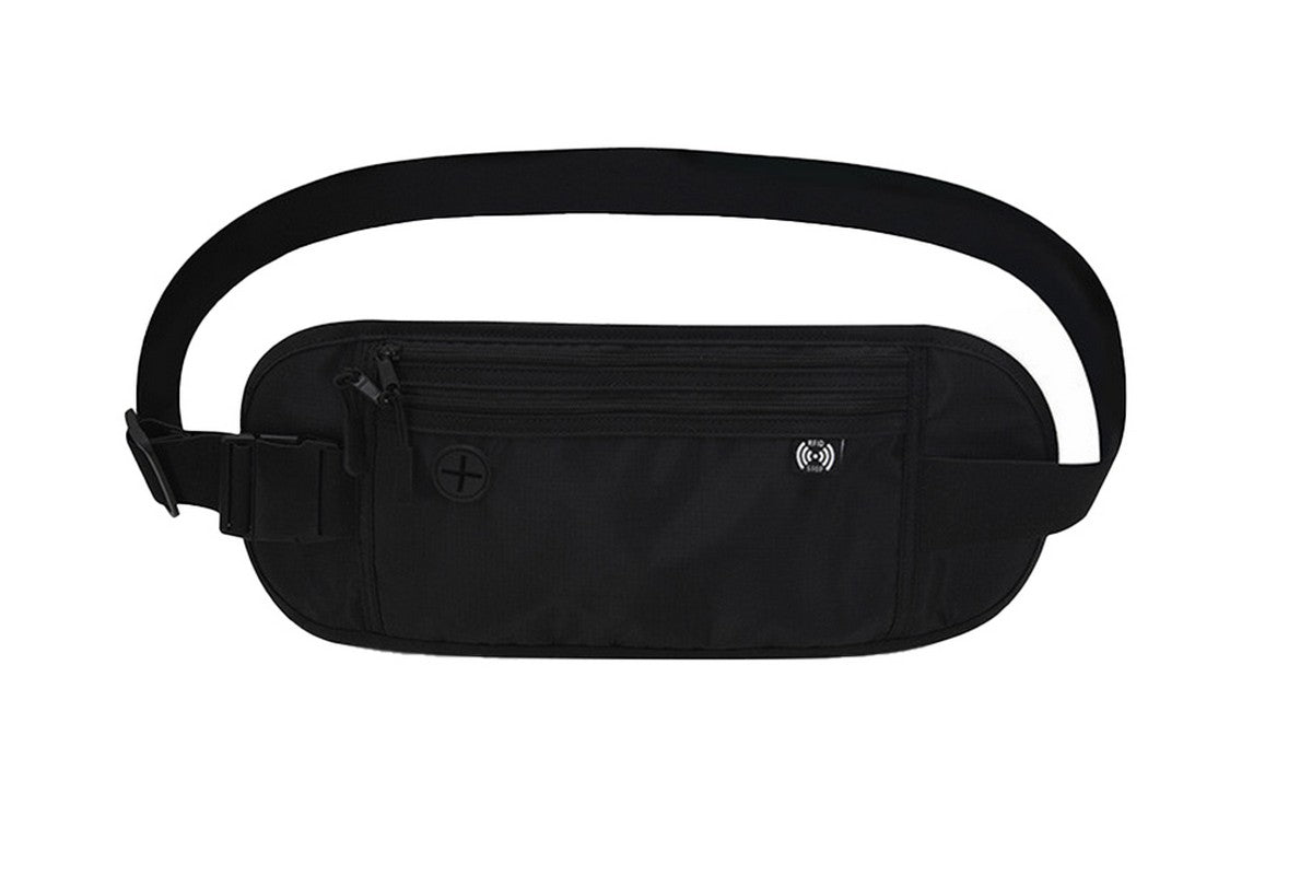 Passport Holder Secure Hidden Travel Wallet with RFID Blocking-Black
