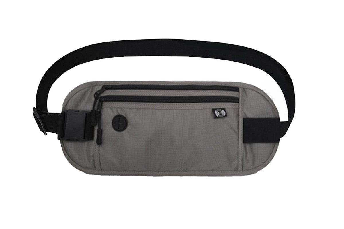 Passport Holder Secure Hidden Travel Wallet with RFID Blocking-Light grey