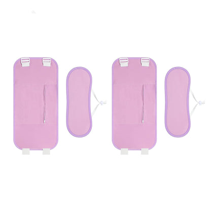 4pcs Castor Oil Pack Wrap Adjustable Comfort Sleep Fit Wrap for Waist and Neck - Purple