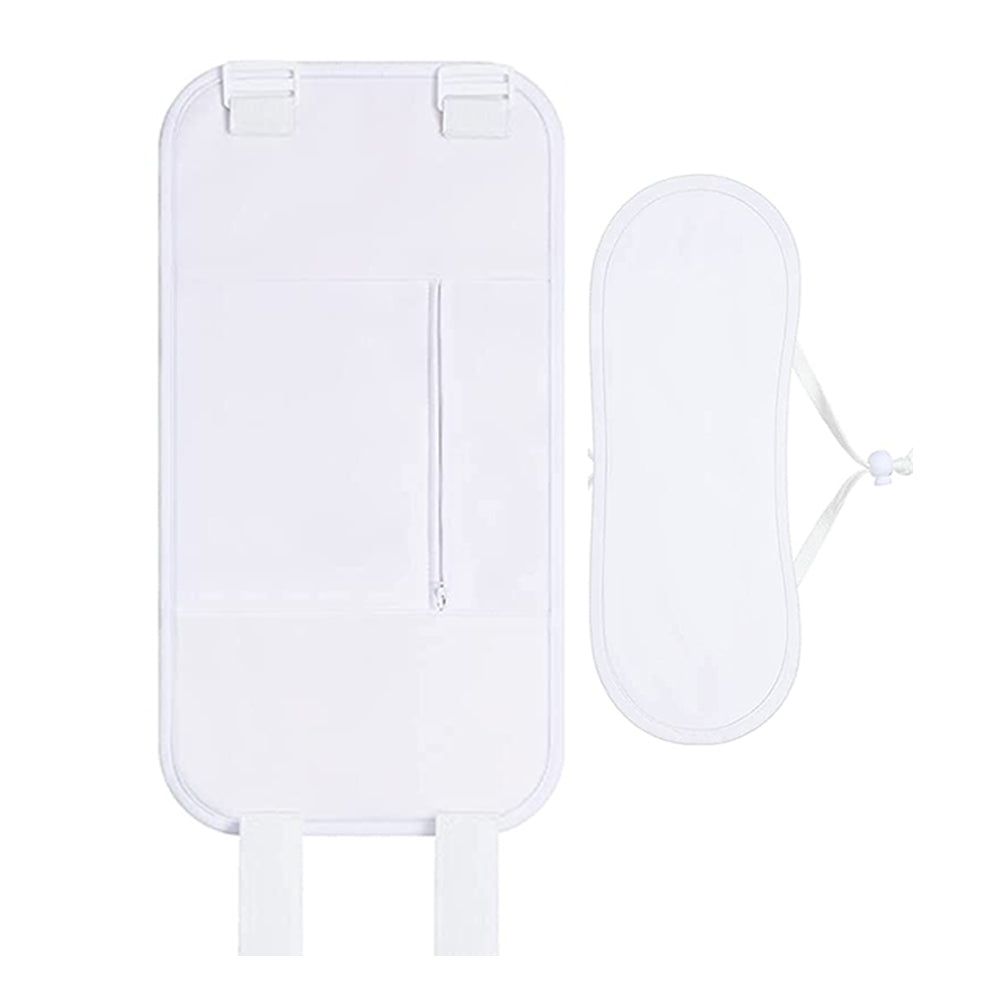 2pcs Castor Oil Pack Wrap Adjustable Comfort Sleep Fit Wrap for Waist and Neck - White