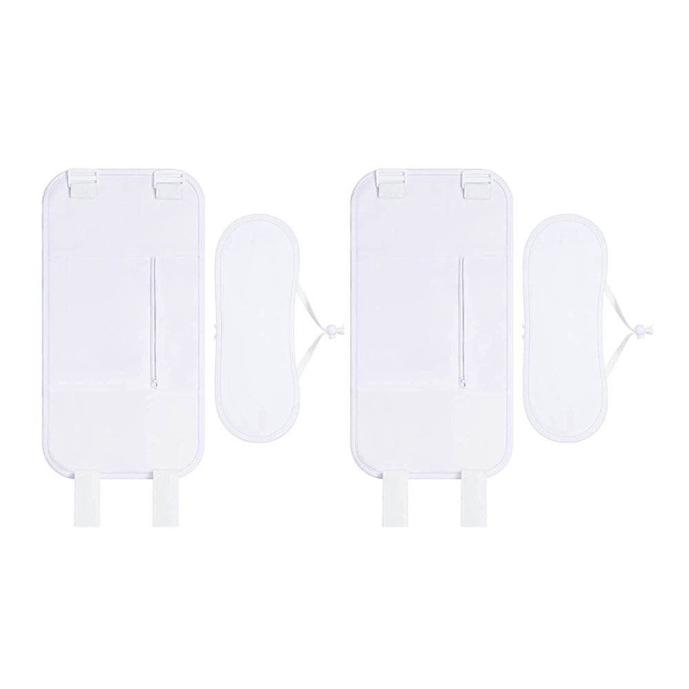 2pcs Castor Oil Pack Wrap Adjustable Comfort Sleep Fit Wrap for Waist and Neck - White