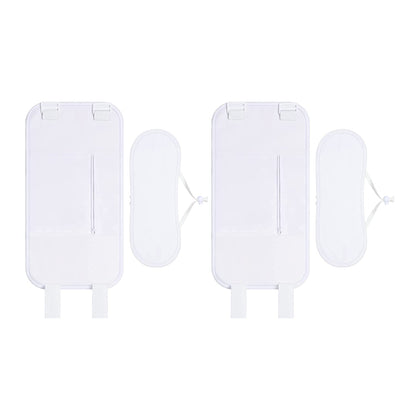 2pcs Castor Oil Pack Wrap Adjustable Comfort Sleep Fit Wrap for Waist and Neck - White