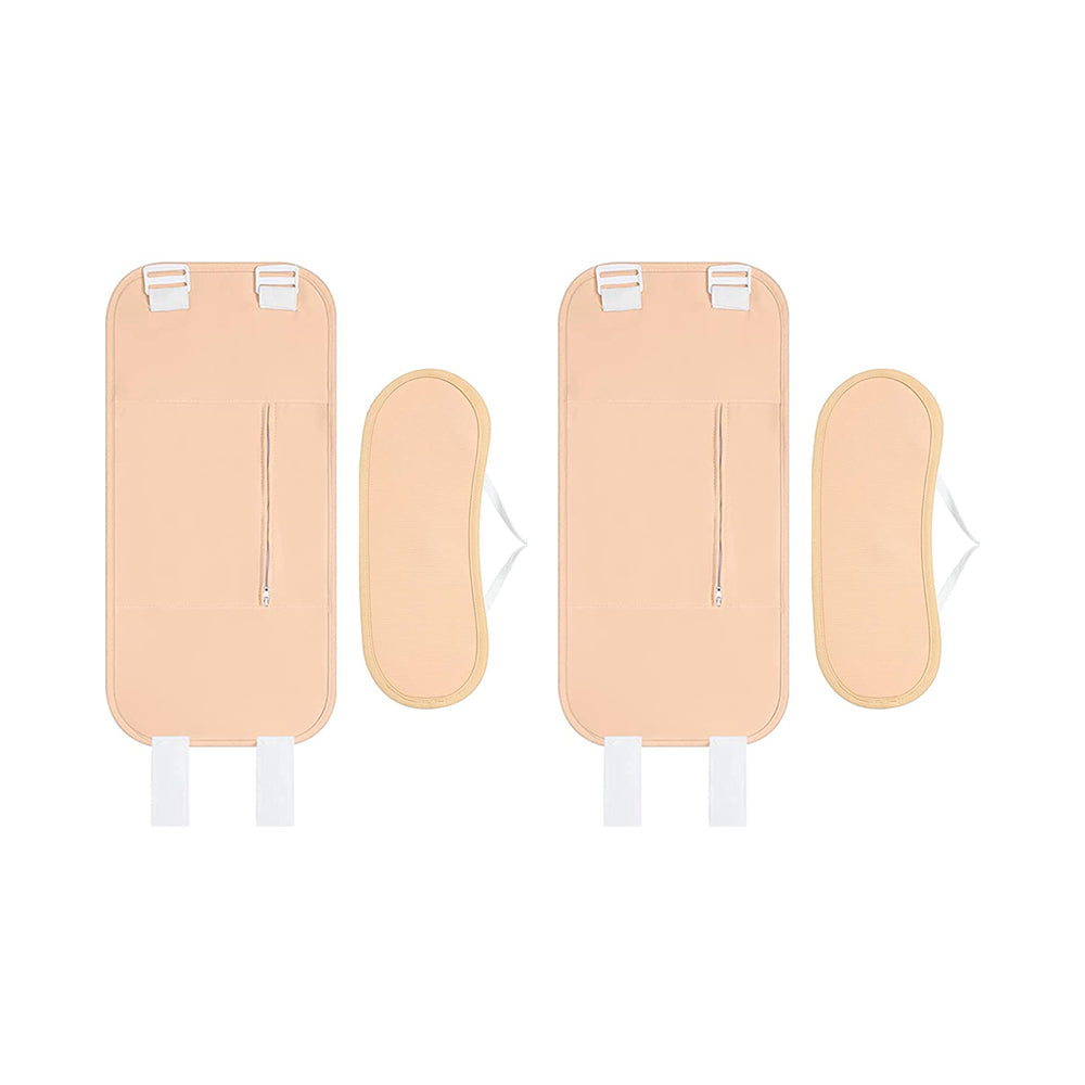 2pcs Castor Oil Pack Wrap Adjustable Comfort Sleep Fit Wrap for Waist and Neck - Cuticolour