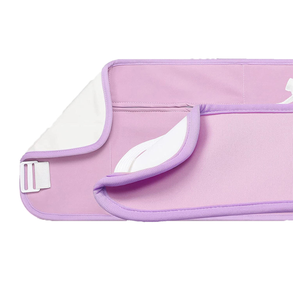 2pcs Castor Oil Pack Wrap Adjustable Comfort Sleep Fit Wrap for Waist and Neck - Purple