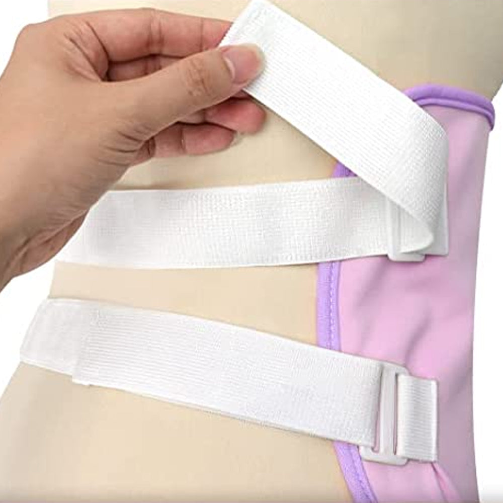 2pcs Castor Oil Pack Wrap Adjustable Comfort Sleep Fit Wrap for Waist and Neck - Purple