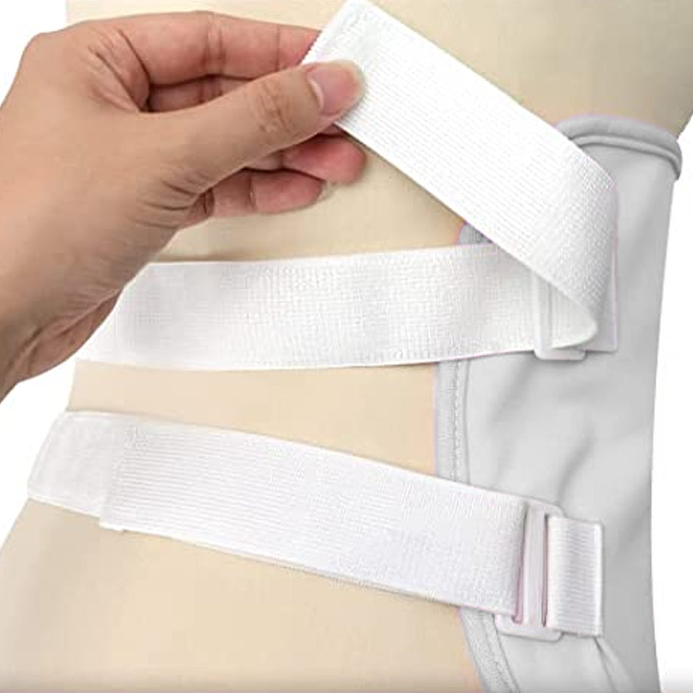 2pcs Castor Oil Pack Wrap Adjustable Comfort Sleep Fit Wrap for Waist and Neck - White