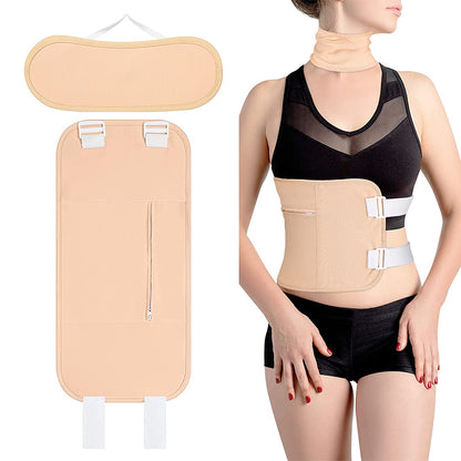 4pcs Castor Oil Pack Wrap Adjustable Comfort Sleep Fit Wrap for Waist and Neck - Cuticolour