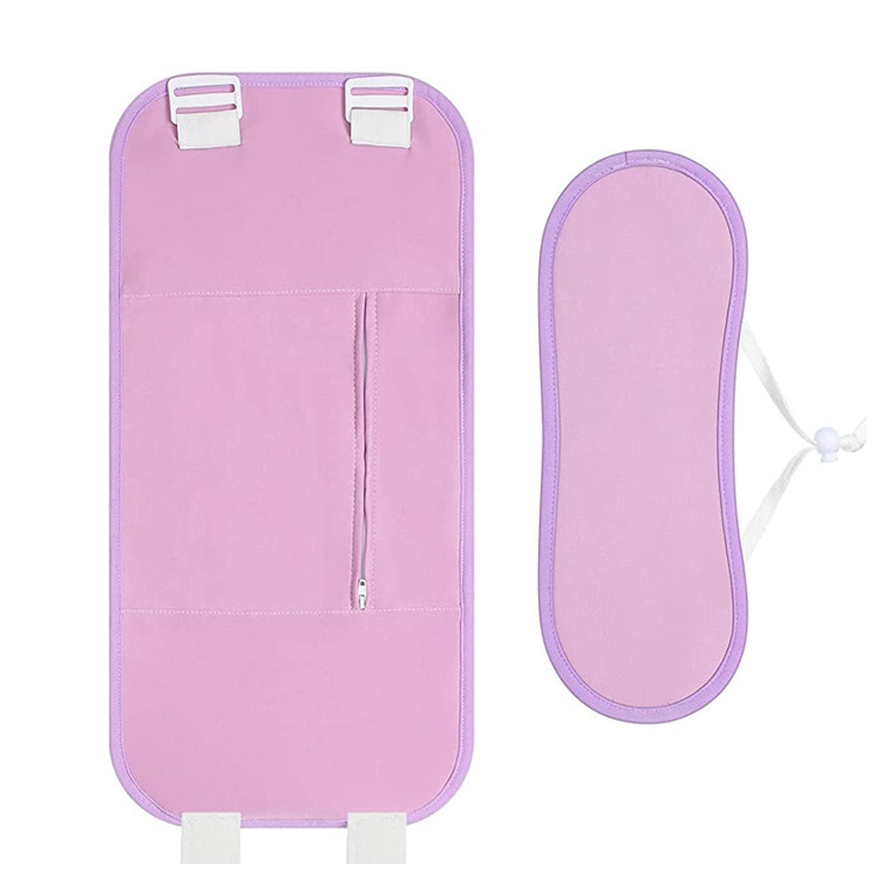 2pcs Castor Oil Pack Wrap Adjustable Comfort Sleep Fit Wrap for Waist and Neck - Purple