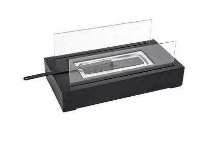 Portable Rectangle Table Top Firepit, Ethanol Tabletop Fireplace for Indoor Outdoor