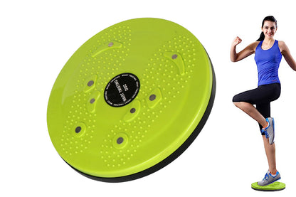 2pcs Waist Plate Torsion Board Foot Massage Disc Balance Exercise Twister-Green