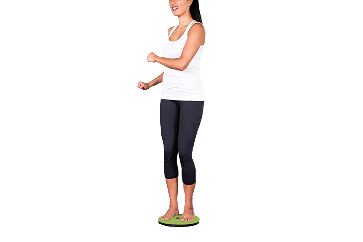 2pcs Waist Plate Torsion Board Foot Massage Disc Balance Exercise Twister-Green