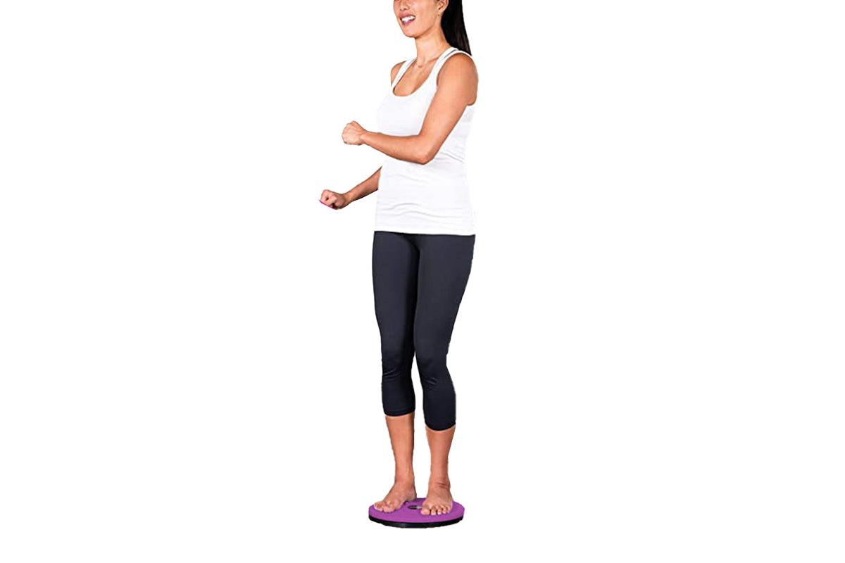 2pcs Waist Plate Torsion Board Foot Massage Disc Balance Exercise Twister-Purple