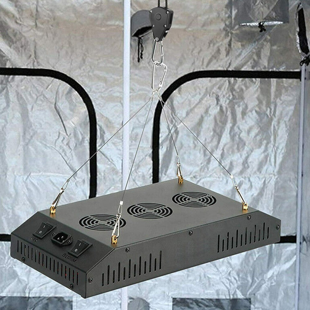 2Pcs Adjustable Heavy Duty Rope Hanger Ratchet Hanger for Gardening Grow Light Plant Fan Filter Tent