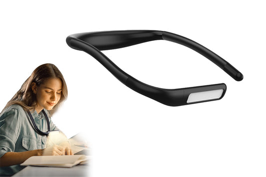 Neck Reading Light Book Light for Reading in Bed-Eye Caring 3 Colors-Black