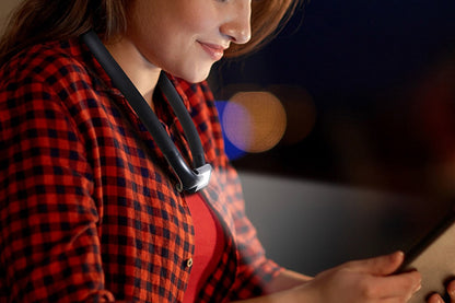 Neck Reading Light Book Light for Reading in Bed-Eye Caring 3 Colors-Black