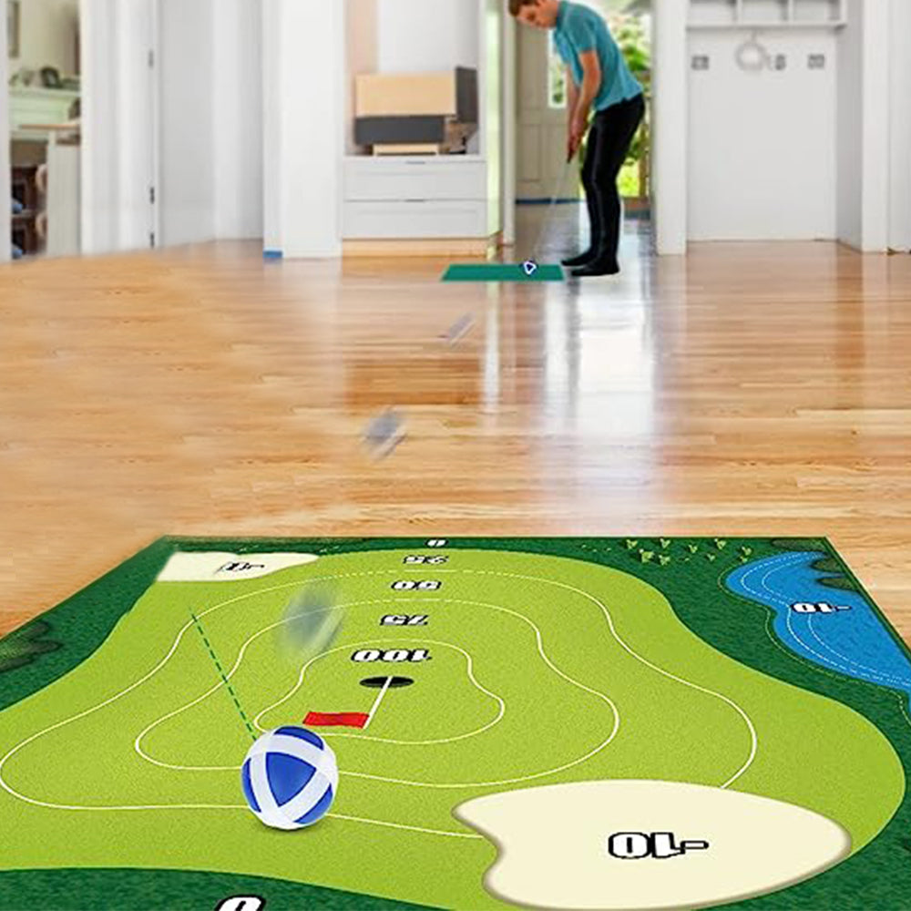Chipping Golf Game Mat Golf Training Mat Indoor Outdoor Play Equipment for Kids and Adults